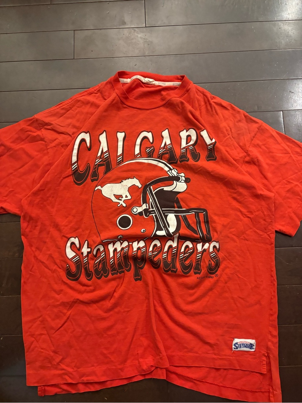 Vintage 90s Calagry stampeders shirt
